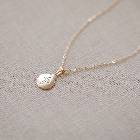 Petite Cross Necklace | 18k Gold Filled - Picture 5 of 7